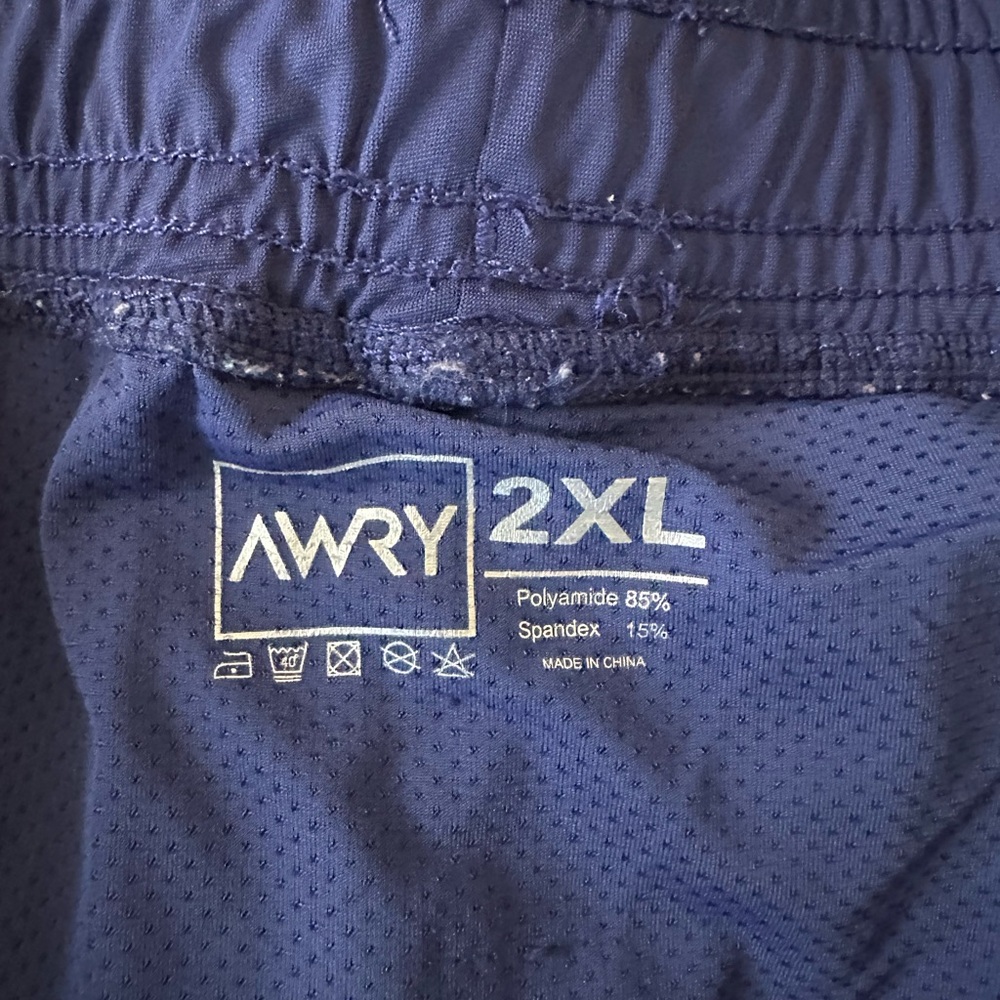 AWRY 4” Inseam Men's Athletic Running Shorts in Navy - Picture 2 of 5